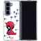 Marvel Deadpool Babypool Playing Galaxy Z Fold5 5G Clear Case